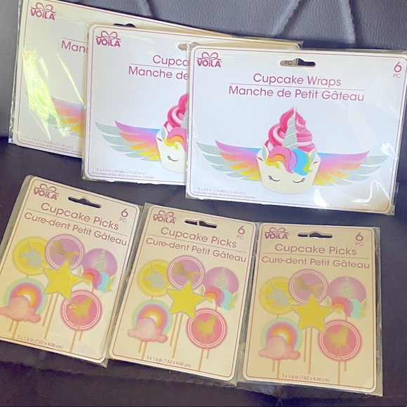 Unicorn Cupcake Wrappers & matching Cupcake picks - Picture 3 of 10